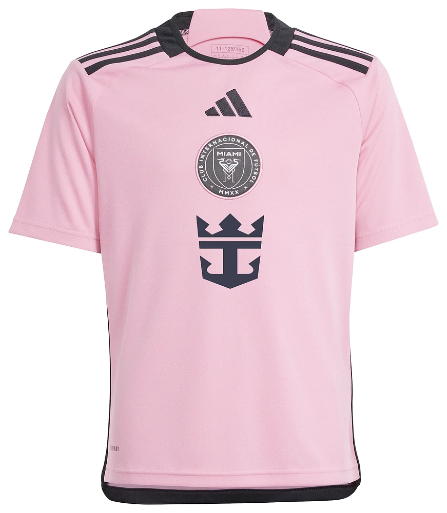 adidas Boys adidas Messi Miami Soccer Jersey - Boys' Grade School Easy Pink/Black Size XL