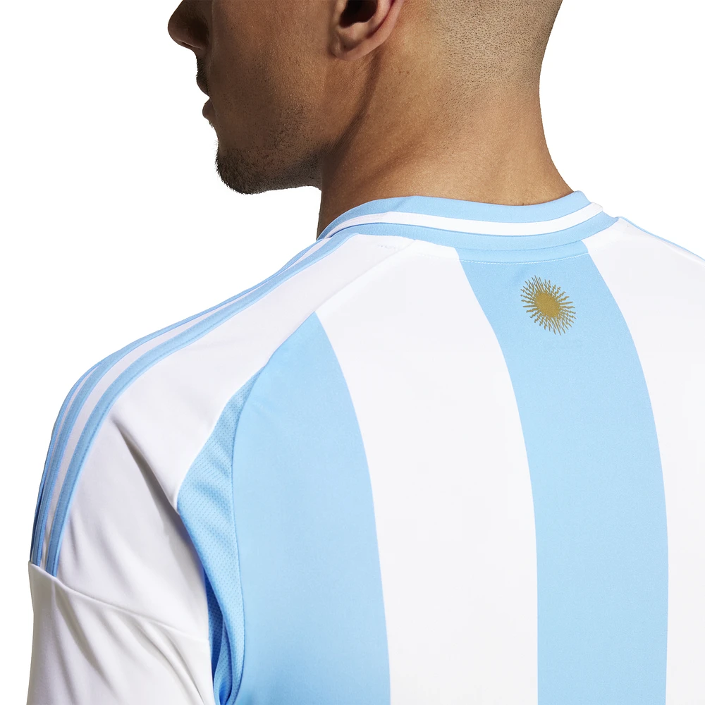 adidas Mens Argentina 2024 Home Soccer Jersey - White/Blue Burst