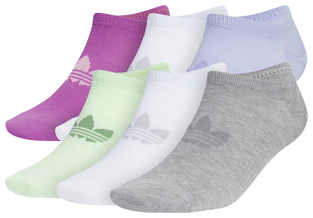 adidas Originals Mens adidas Originals Superlite No Show 6PK Socks - Mens Green/Blue/Purple Size M