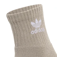 adidas Originals Boys adidas Originals Trefoil 6-Pack Quarter Socks 5-7 - Boys' Grade School Wonder Beige/Earth Strata Brown/Wonder White Size L