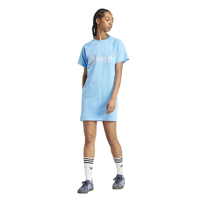 adidas Originals Womens NY Lifestyle T-Shirt Dress - Blue Burst