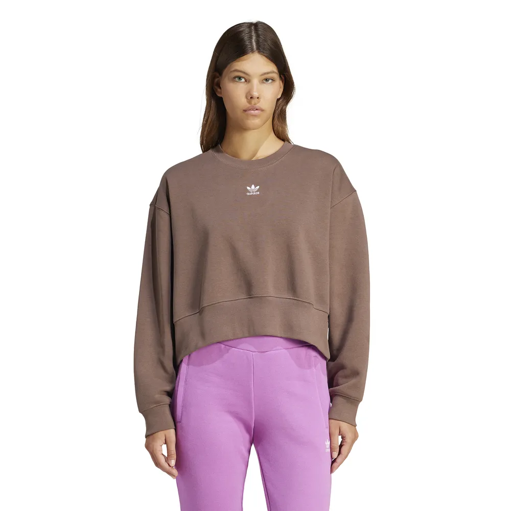 Adidas Originals Womens adicolor Strata | MainPlace Mall Essentials Sweatshirt Earth Crew 