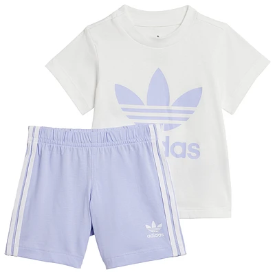 adidas Originals Girls adidas Originals Shorts and T-Shirt Set - Girls' Toddler Purple/White Size 3T