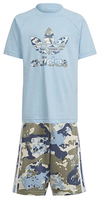 adidas Originals Boys adidas Originals Lifestyle Camo Short T-Shirt Set - Boys' Preschool Clear Sky Size 4T