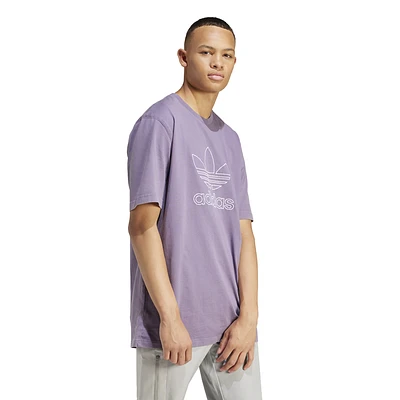 adidas Originals Mens adidas Originals adicolor Outline Trefoil T-Shirt - Mens Shadow Violet Size M