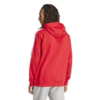 adidas Originals Mens 3 Stripe Hoodie - Red/Red