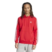 adidas Originals Mens 3 Stripe Hoodie - Red/Red