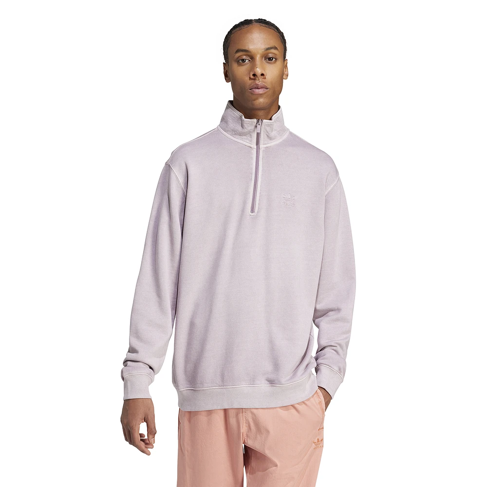 adidas Originals Mens adidas Originals Trefoil Essentials+ Lifestyle Dye Half-Zip Crew