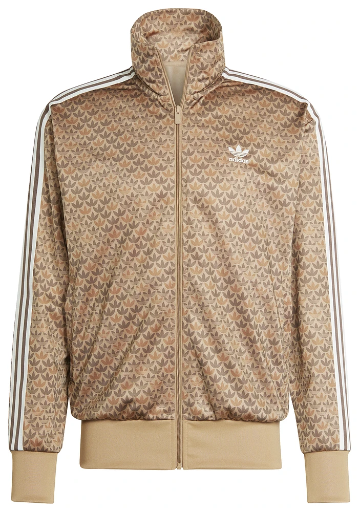 adidas Originals Mens Firebird Mono Track Top - Brown/White