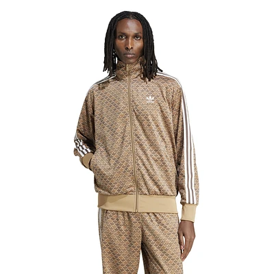 adidas Originals Mens Firebird Mono Track Top - Brown/White