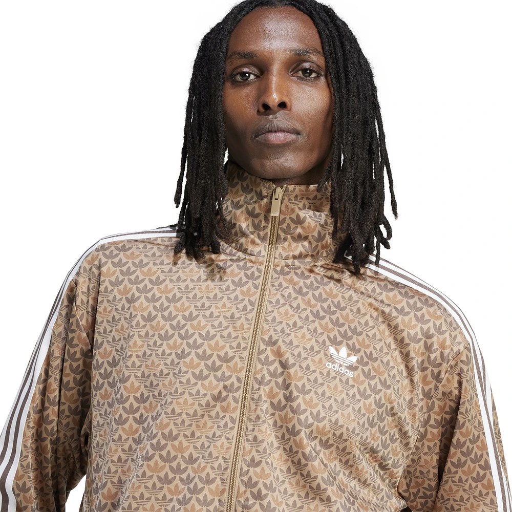 adidas Originals Mens Firebird Mono Track Top - Brown/White