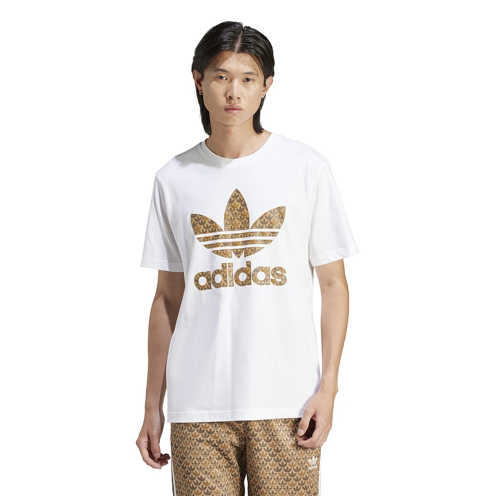 adidas Originals Mens Mono T-Shirt - White/Brown