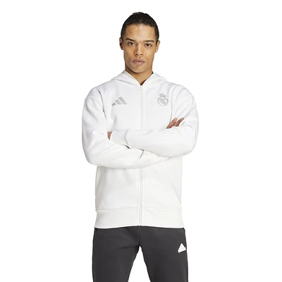 adidas Mens Real Madrid Anthem Jacket - White