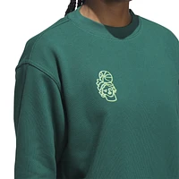 adidas Mens Hoop York City Basketball Crewneck - Collegiate Green