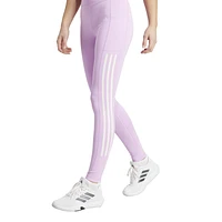 adidas Womens Optime 3-Stripes Full-Length Leggings - Bliss Lilac