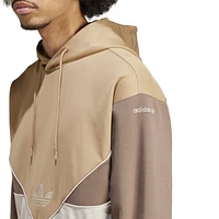 adidas Originals Mens adicolor Lifestyle Cutline Hoodie - Cardboard/Wonder Beige/Earth Strata