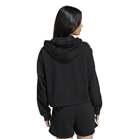 adidas Originals Womens adicolor 3-Stripes Short Hoodie - Black