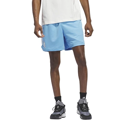 adidas Mens Dame Graphic Basketball Shorts - Semi Blue Burst