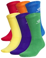 adidas Originals Mens Trefoil Brights 6-Pack Crew Socks - Yellow/Green/Purple