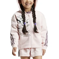 adidas Girls adidas Disney x Minnie & Daisy Track Top - Girls' Preschool Shadow Fig/Off White/Sandy Pink Size XS