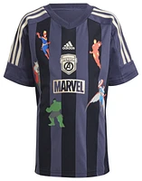 adidas Boys adidas Marvels Avengers x T-Shirt and Shorts Set - Boys' Preschool Ink/Shadow Navy/Wonder Gold Metallic Size 2T