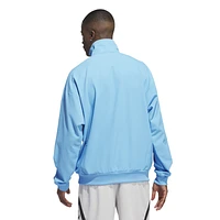 adidas Mens Select 1/4 Basketball Hoodie - Semi Blue Burst/Semi Flash Aqua