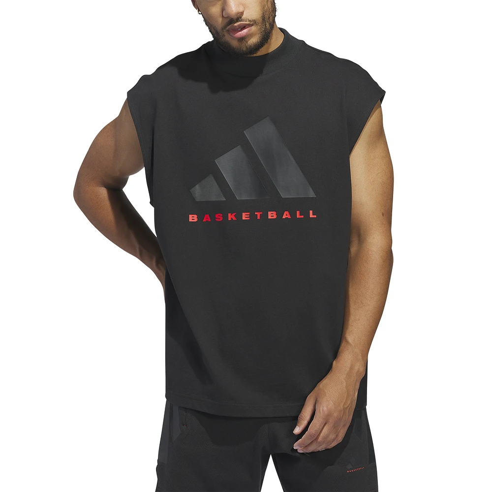 adidas Mens Basketball Sleeveless T-Shirt