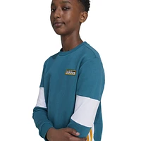 adidas Originals Boys Adibreak Lifestyle Crew Sweatshirt - Boys' Grade School Legacy Teal