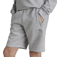 adidas Originals Boys adidas Originals Fleece Shorts - Boys' Grade School Medium Grey Heather Size XS