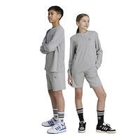 adidas Originals Boys adidas Originals Fleece Shorts - Boys' Grade School Medium Grey Heather Size XS
