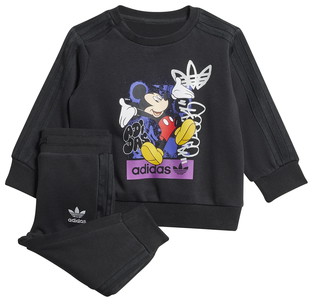 adidas Originals Boys Disney Mickey & Friends Sweater and Joggers Set - Boys' Toddler Black