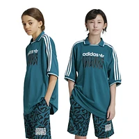 adidas Originals Boys adidas Originals Football T-Shirt - Boys' Grade School White/Teal/Black Size L