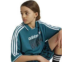 adidas Originals Boys adidas Originals Football T-Shirt - Boys' Grade School White/Teal/Black Size L