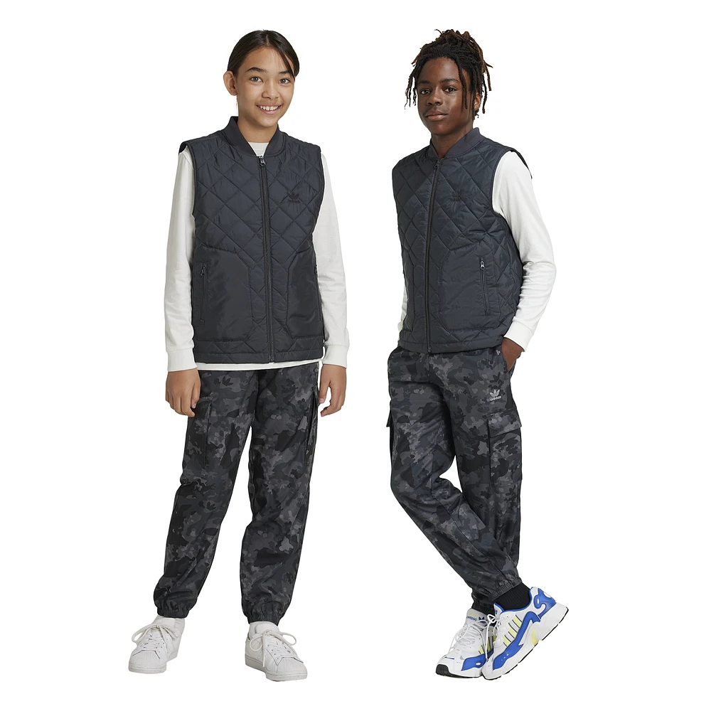 adidas Originals Boys Camo Cargo Pants - Boys' Grade School Black/Grey