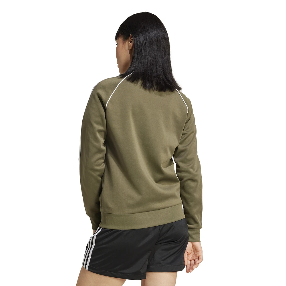 adidas Originals Womens adidas Originals Superstar Track Top - Womens Olive Strata Size S