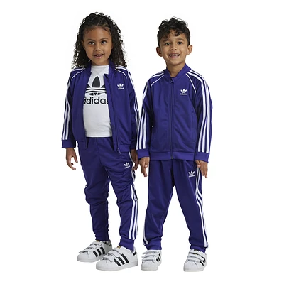 adidas Originals Girls Superstar Track Suit - Girls' Preschool Collegiate Purple