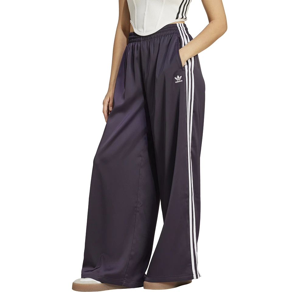 adidas Originals Womens Satin Wide Leg Track Pants