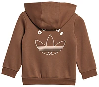 adidas Originals Boys Olympic Hoodie Set - Boys' Toddler Brown/White