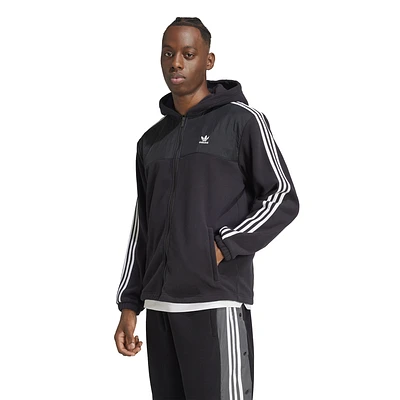 adidas Originals Mens adicolor 3-Stripes Fleece Lifestyle Hoodie