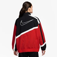 Nike Womens Nike NSW Street Woven Jacket - Womens Sail/University Red Size XS