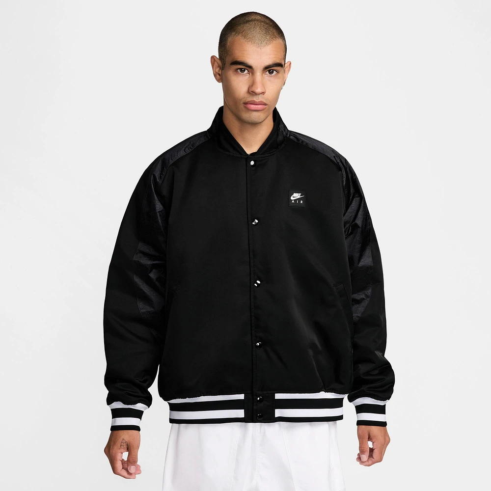 Nike Mens Air Varsity Jacket - Black/White