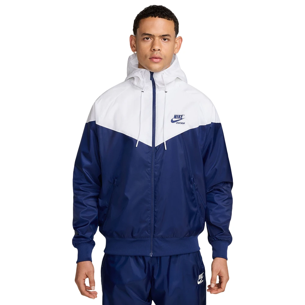 Nike Mens Woven Windrunner LND GFX Jacket - White/Blue Void