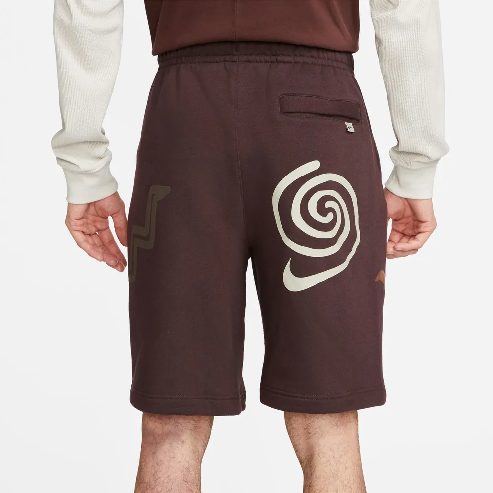 Nike Mens Nike Club Vibe Shorts - Mens Brown/Brown Size S
