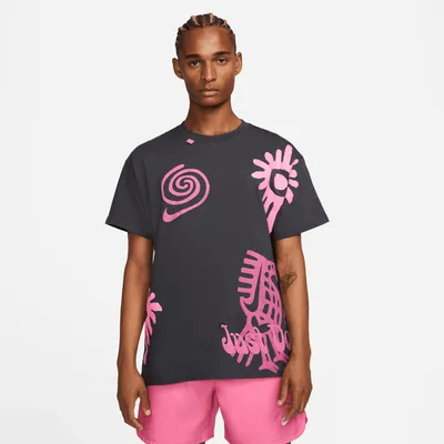 Nike Mens Nike Max 90 Vibe T-Shirt - Mens Pink/Orange/Black Size L