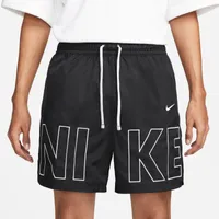 Nike Mens Nike Woven Monogram Flow Shorts - Mens White/Black Size S