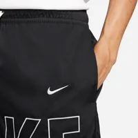 Nike Mens Nike Woven Monogram Flow Shorts - Mens White/Black Size S