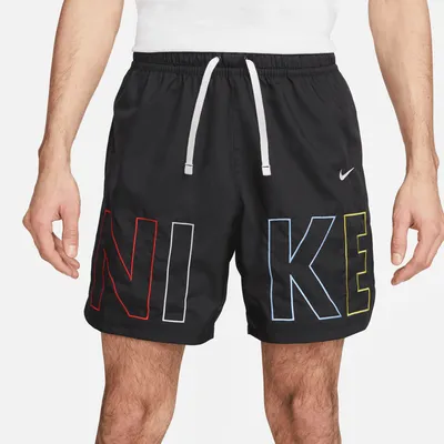 Nike Mens Nike Woven Monogram Flow Shorts - Mens Black/Multi Size XS