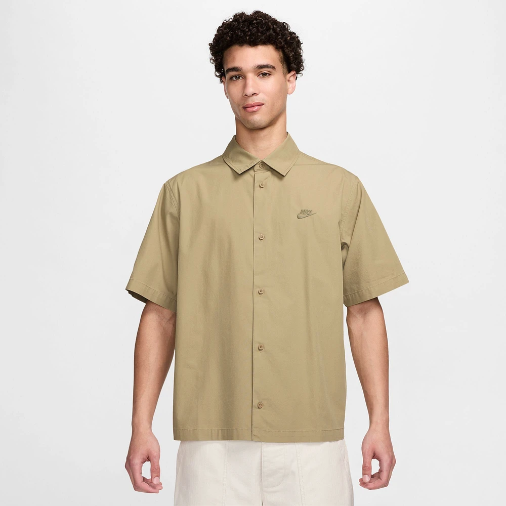 Nike Mens Club Short Sleeve Button T-Shirt - Parachute Beige/Parachute Beige