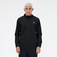 New Balance Mens Woven Full-Zip Jacket - Black