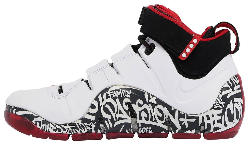 Nike Mens Zoom Lebron IV - Basketball Shoes White/Black/Red